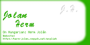 jolan herm business card
